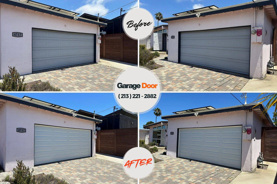 Before and after: garage door repair Bluffton, OH